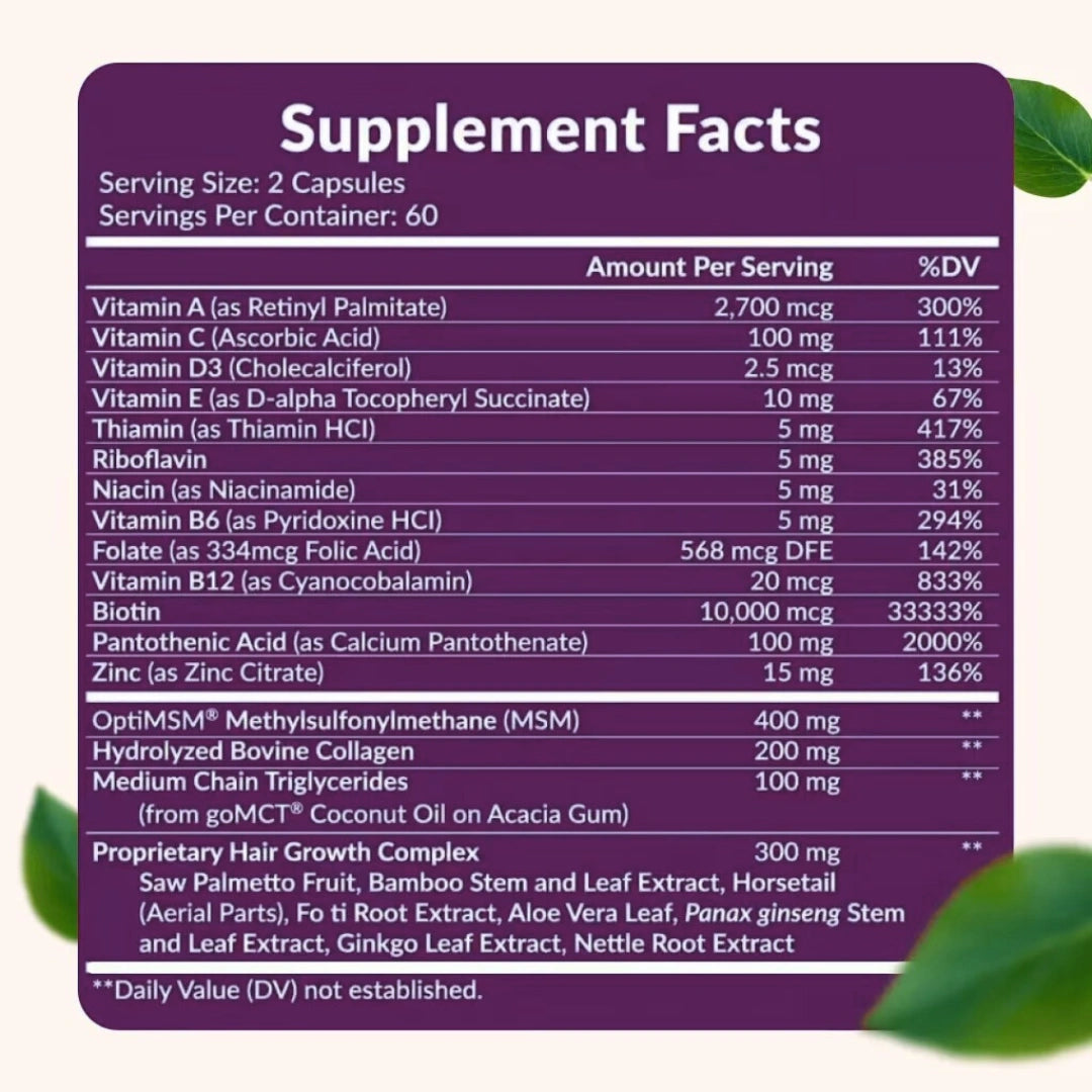 VITAMINAS PARA EL CABELLO - HAIR GROWTH